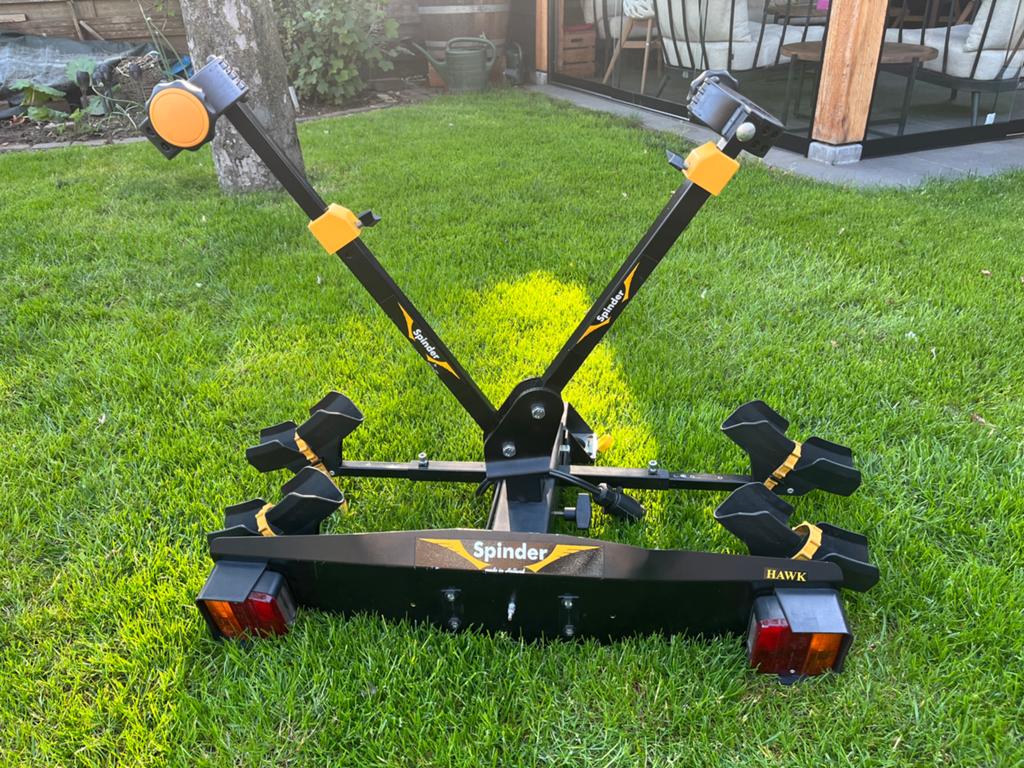 Fietsendrager Spinder Hawk, Ophalen, 2 fietsen, Gebruikt, Trekhaakdrager