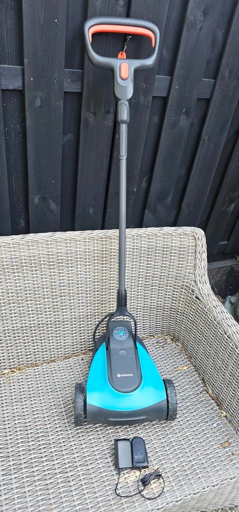 Gardena 18 volt accumaaier., Tuin en Terras, Grasmaaiers, Ophalen, Cirkelmaaier, Zo goed als nieuw, 30 t/m 39 cm