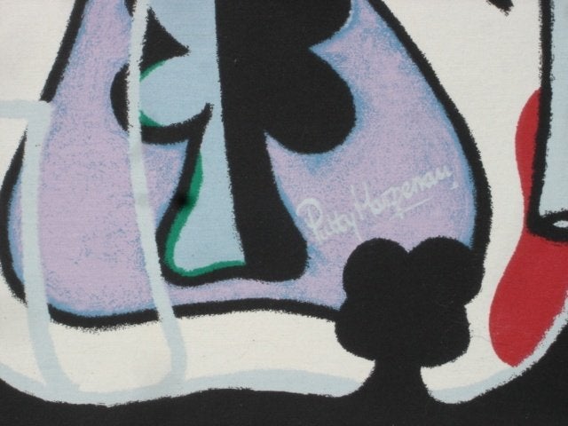 Zeefdruk op linnen PATTY HARPENAU, Antiek en Kunst, Kunst | Litho's en Zeefdrukken, Ophalen, Zeefdruk, Origineel, Dieren en Natuur
