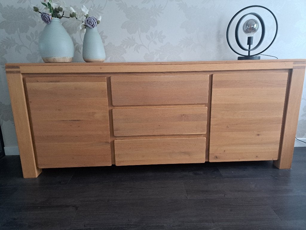 Licht eiken dressoir, Huis en Inrichting, Ophalen, Gebruikt, 150 tot 200 cm, Eikenhout