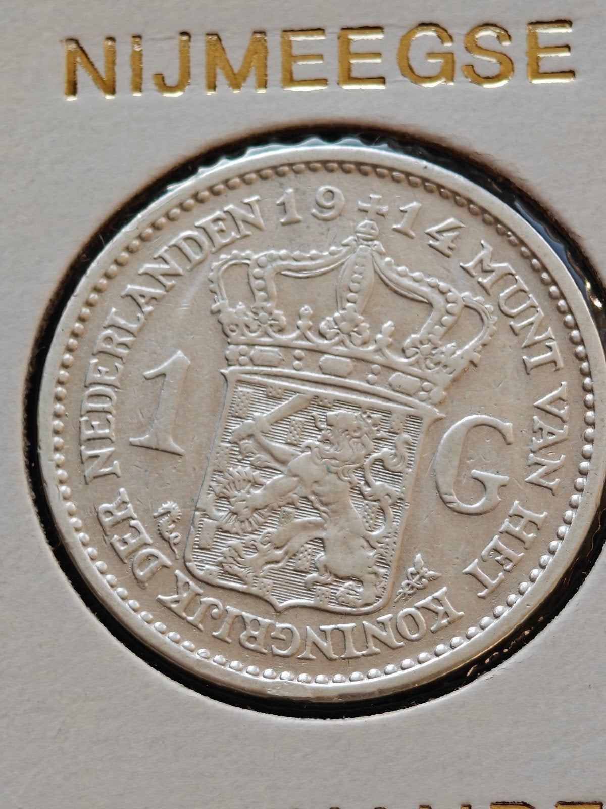 1 Gulden 1914 Koningin Wilhelmina Zilveren Munt, Postzegels en Munten, Munten | Nederland, 1 gulden, Zilver, Ophalen of Verzenden