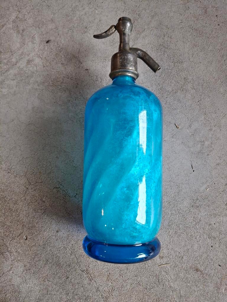 Vintage Blauwe Shiffon Spuitfles - Gaaf Exemplaar, Verzamelen, Merken en Reclamevoorwerpen, Ophalen of Verzenden
