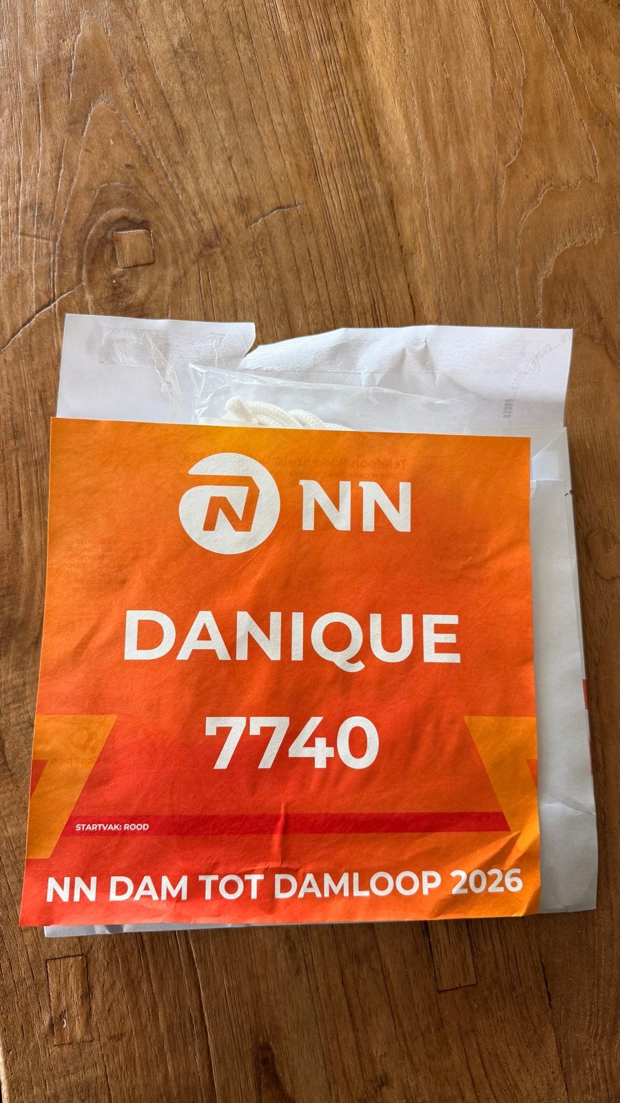 Startbewijs dam tot damloop, Tickets en Kaartjes, Sport | Overige