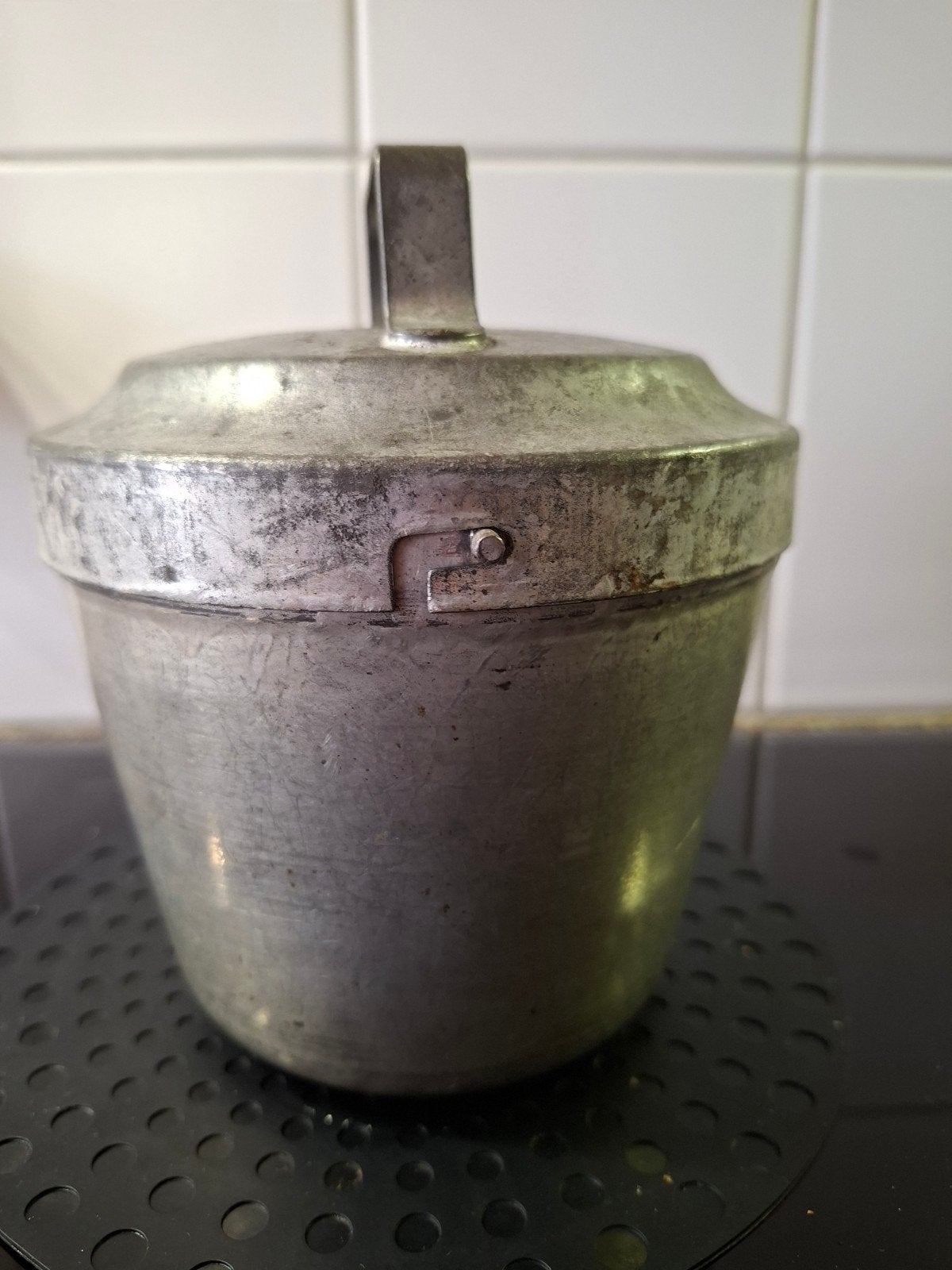 Vintage Aluminium Bakvorm met Deksel - Antieke Keukenhulp, Ophalen of Verzenden