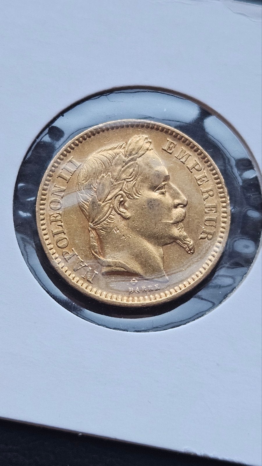 gouden 20 francs napoleon 1865 BB, Ophalen of Verzenden, Goud