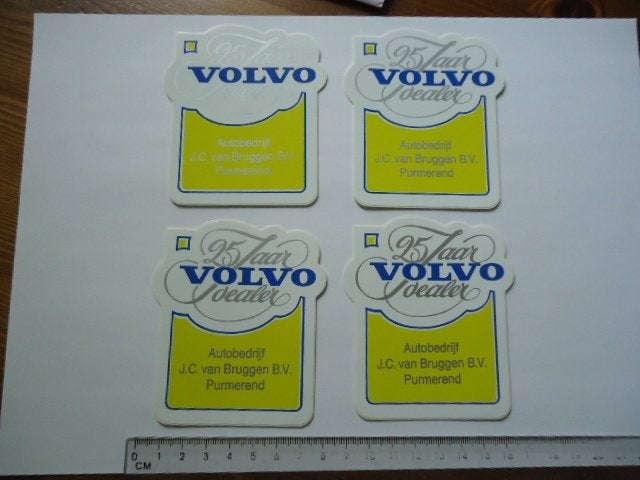 sticker oud VOLVO DEALER origineel oldtimer 240 480 740 244, Verzenden, Zo goed als nieuw, Bedrijf of Vereniging