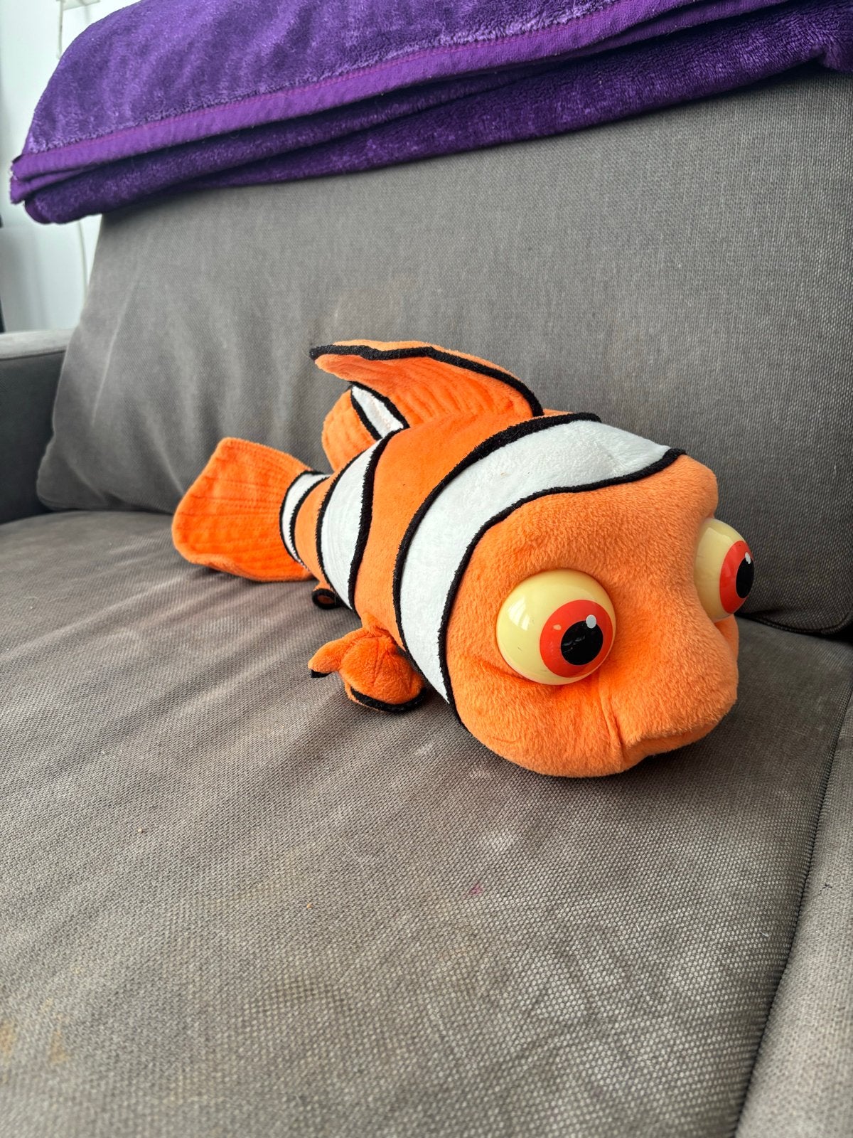 Grote Nemo knuffel - Spreekt Engels, Ophalen, Oranje, Gebruikt, Disney