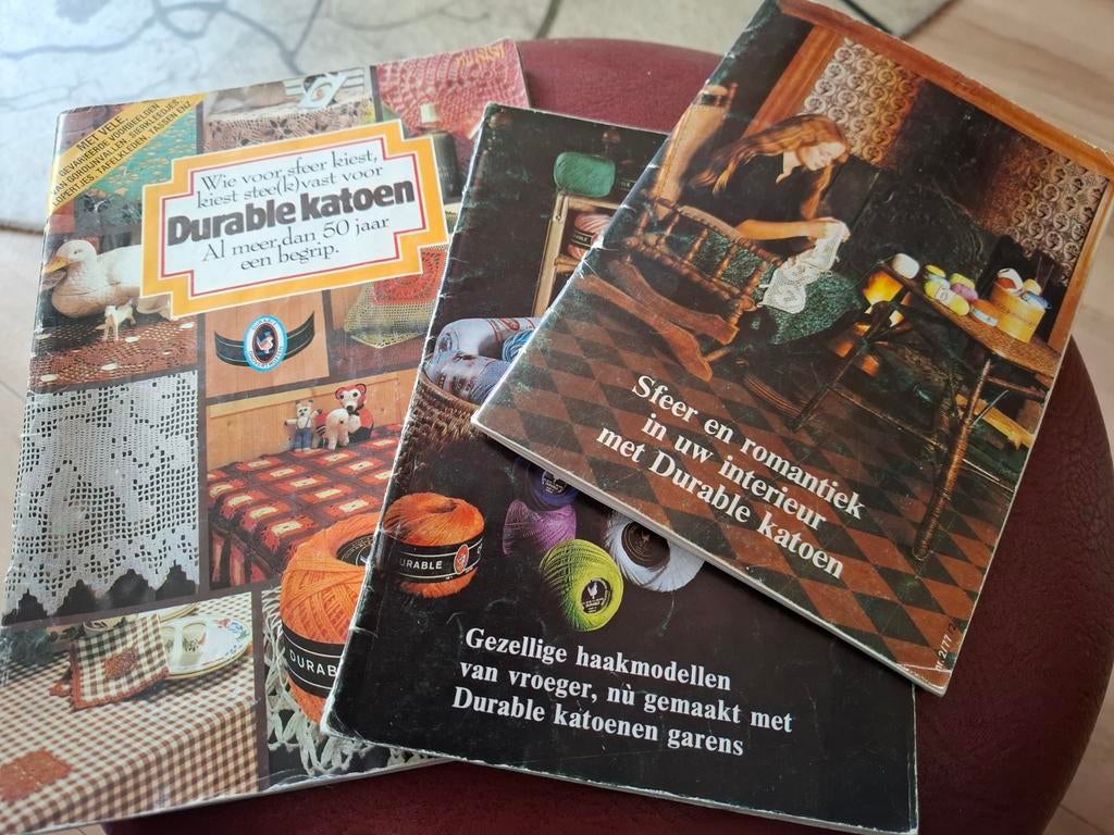 Durable Katoen Haakboeken - Vintage Handwerkpatronen, Boeken, Ophalen of Verzenden, Gelezen, Breien en Haken, Diverse auteurs