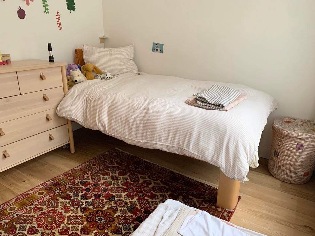 Auping Auronde Eenpersoons Bed- Berken, Huis en Inrichting, Slaapkamer | Bedden, Ophalen of Verzenden, Zo goed als nieuw