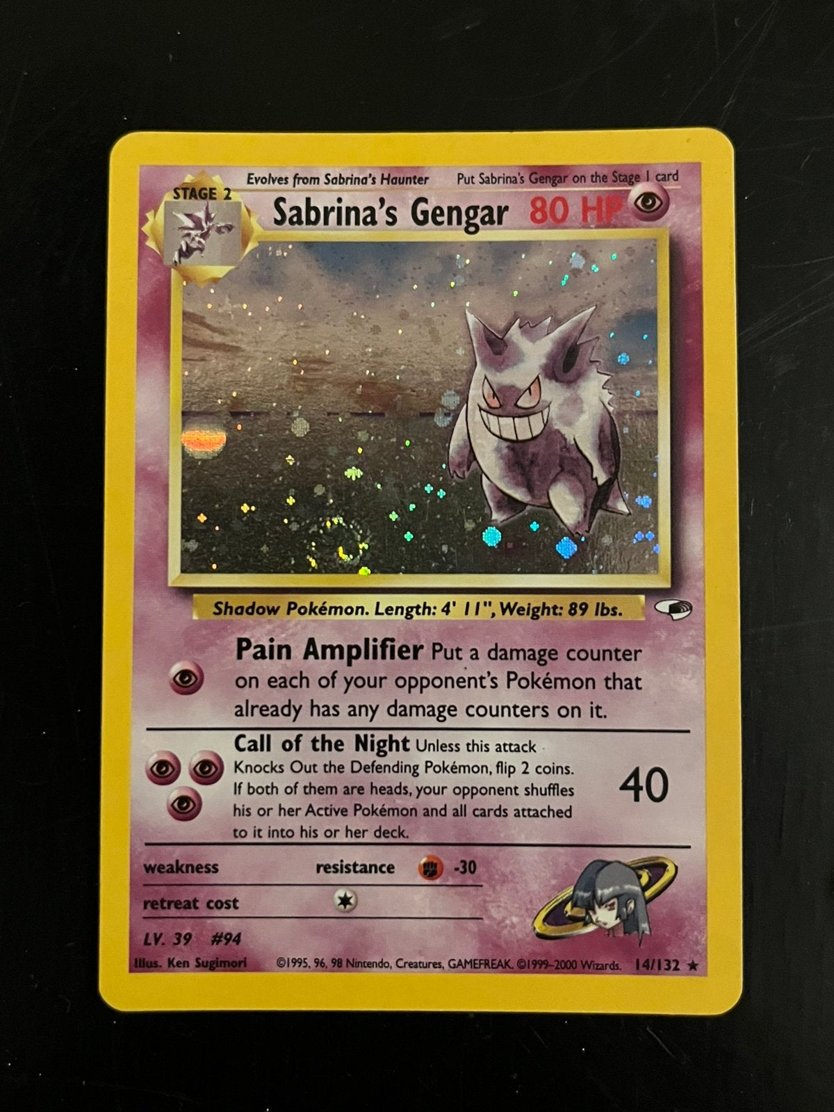 Sabrina’s Gengar (14/132) Pokemon Gym Heroes [Good], Hobby en Vrije tijd, Verzamelkaartspellen | Pokémon, Ophalen of Verzenden
