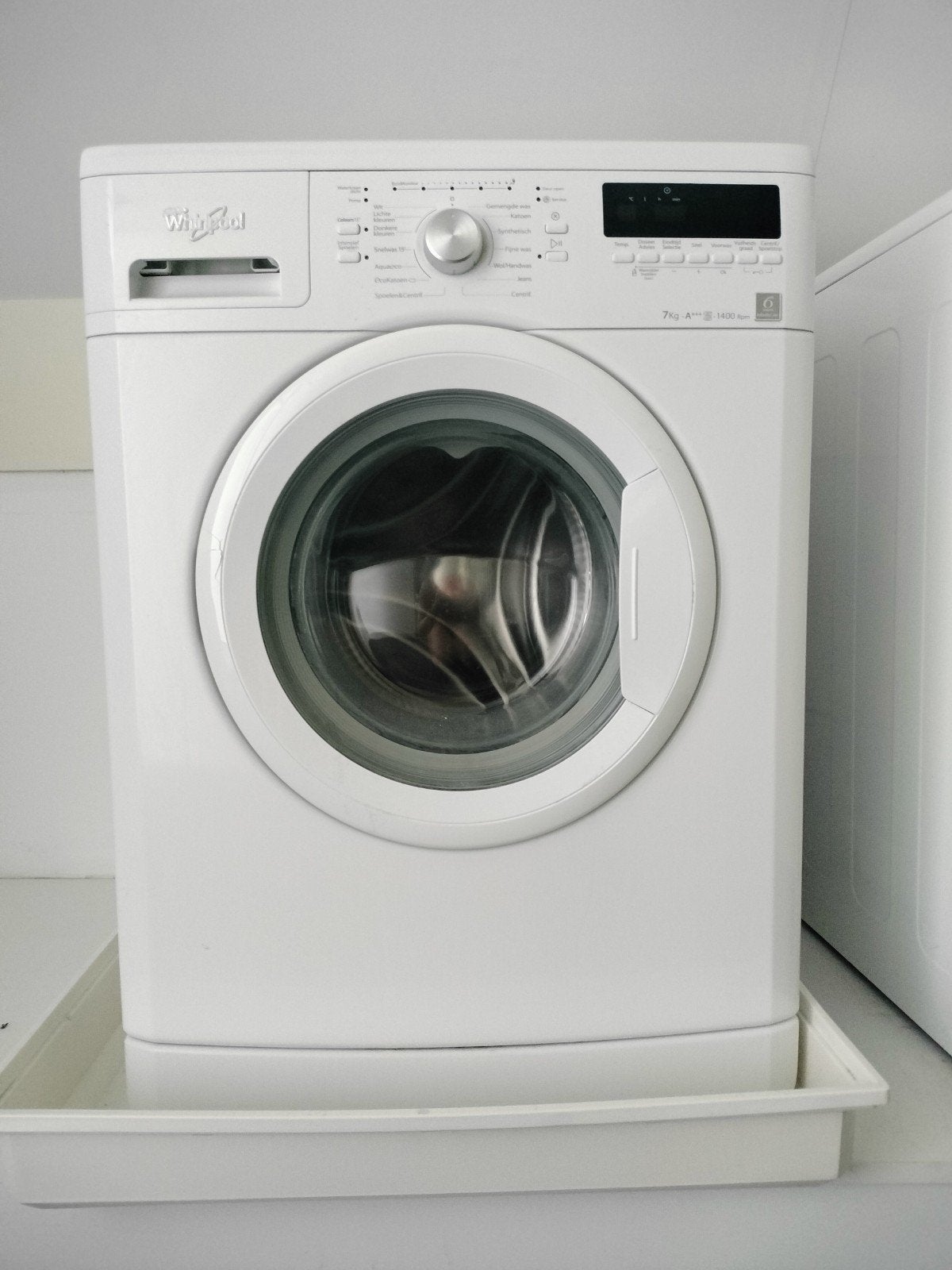 Wasmachine Whirlpool, Ophalen, Gebruikt, Voorlader, 85 tot 90 cm