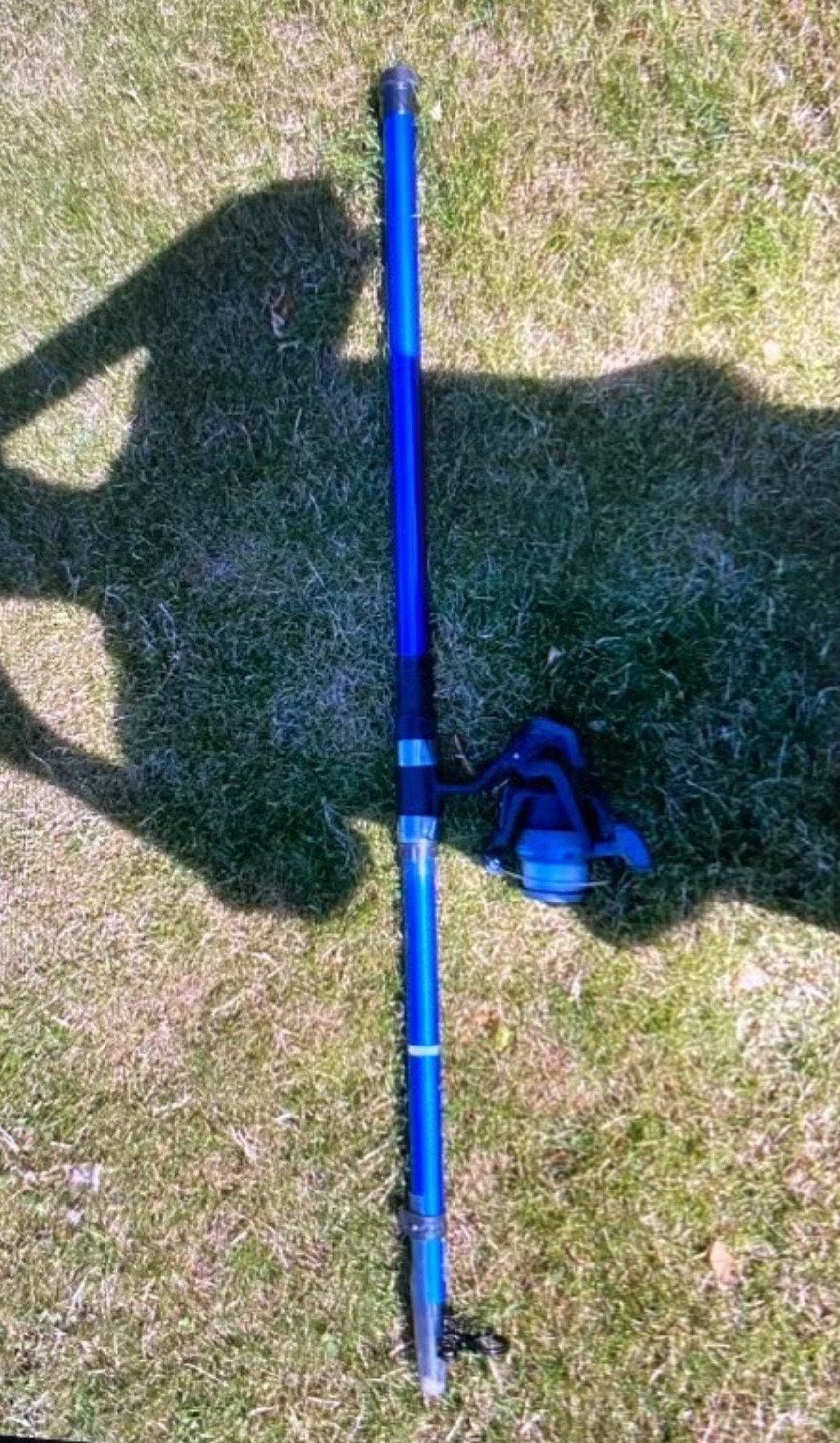 Seacoast Werphengel met Molen - Blauw, Gebruikt, Watersport en Boten, Hengelsport | Algemeen, Gebruikt, Werphengel, Ophalen of Verzenden
