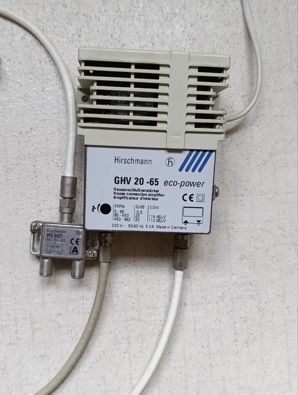 Hirschmann GHV 20-65 eco-power Antenne Signaal Versterker, Ophalen of Verzenden