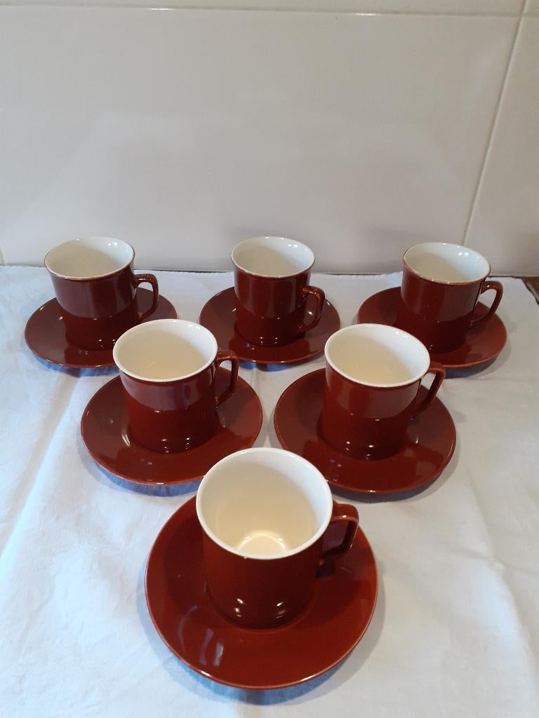 Vintage Villeroy & Boch koffiekopjes schoteltjes, Huis en Inrichting, Ophalen of Verzenden, Zo goed als nieuw, Overige stijlen