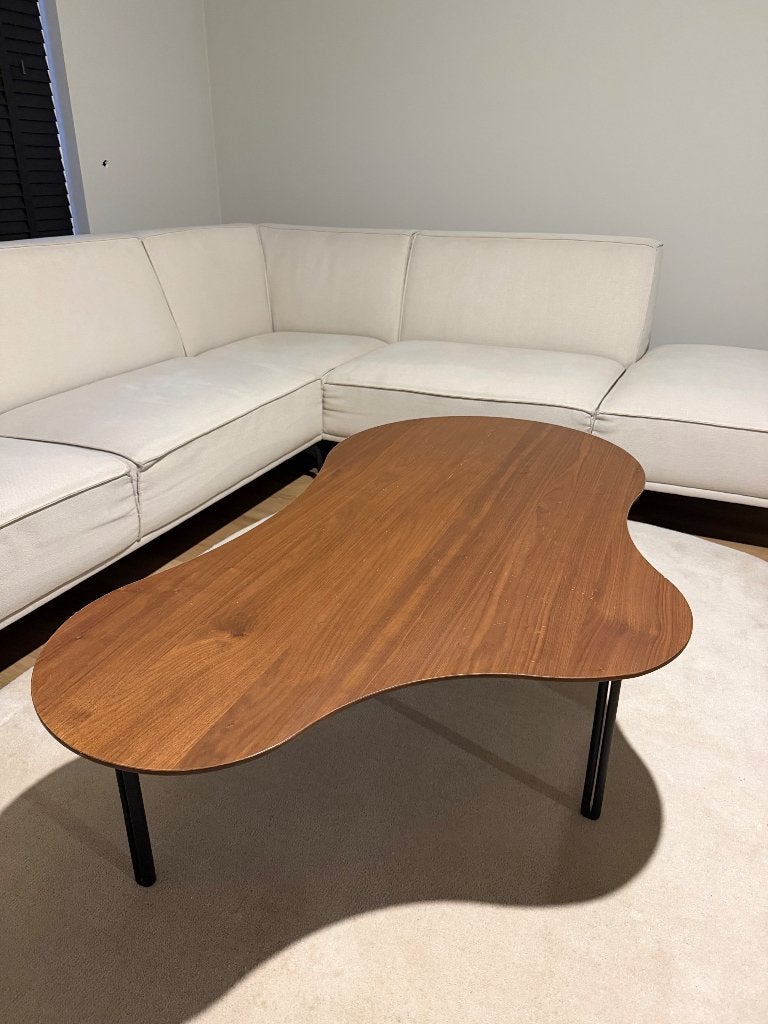 Organische salontafel, Huis en Inrichting, Ophalen, Gebruikt, 100 tot 150 cm, 50 tot 100 cm