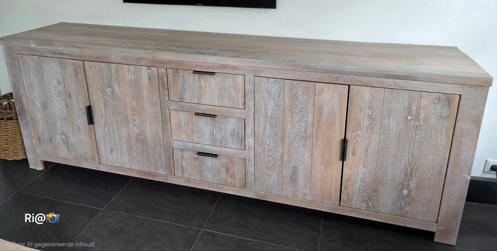 Mooi Dressoir (2.60m) met 2 Salontafels - Massief Hout, Ophalen, 50 tot 100 cm, Zo goed als nieuw, 200 cm of meer