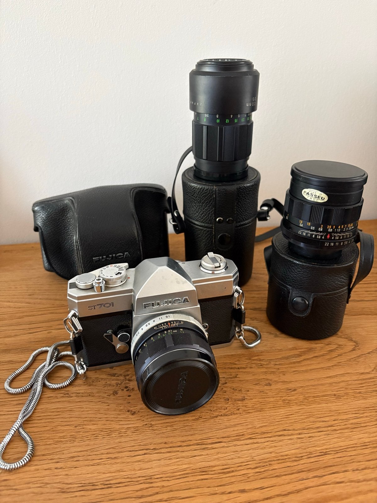 Fujica ST701 Spiegelreflexcamera met accessoires, Audio, Tv en Foto, Fotocamera's Analoog, Ophalen, Gebruikt, Spiegelreflex, Fuji