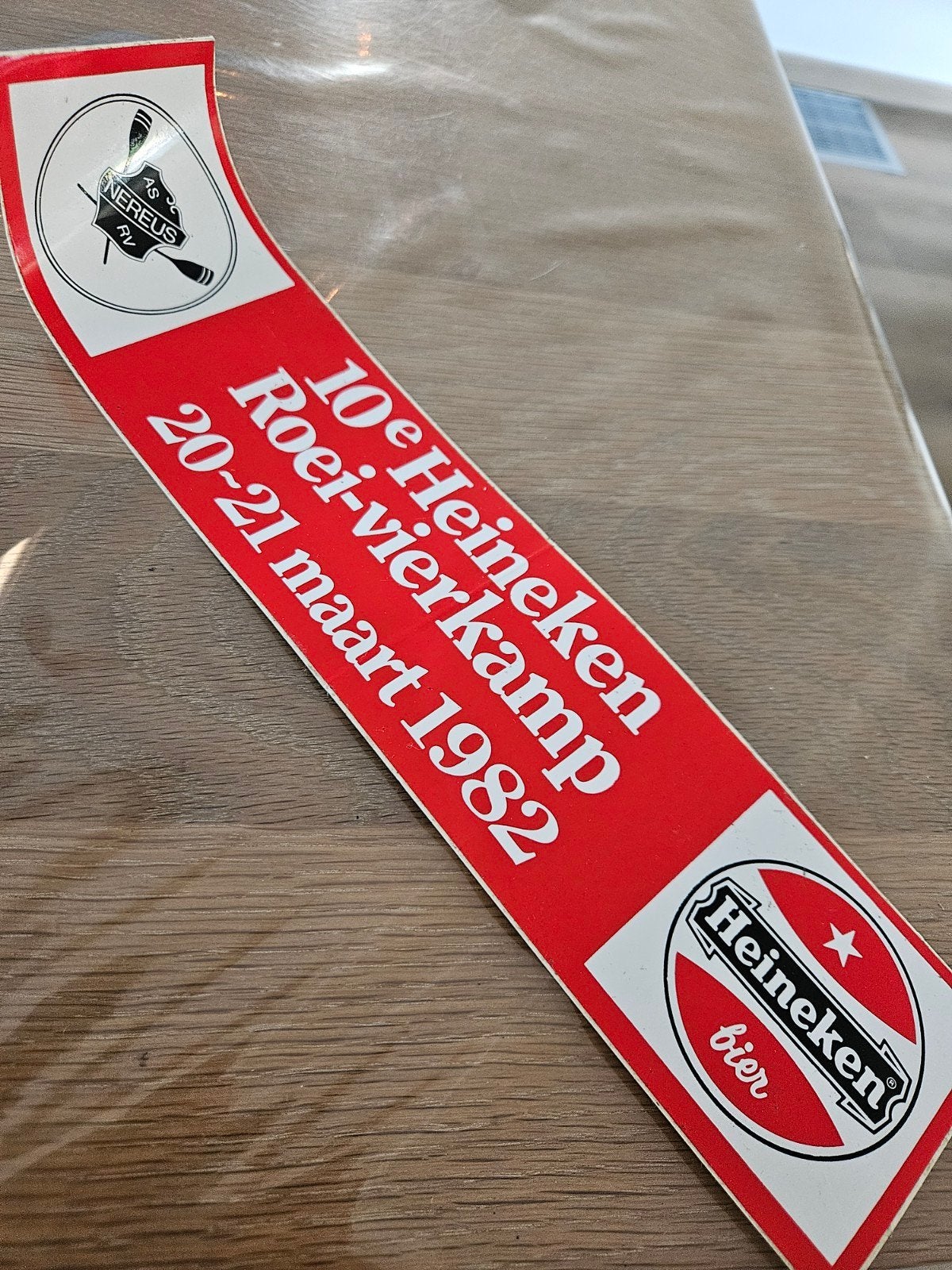 Roei Vierkamp 1982 Heineken sticker, Ophalen of Verzenden