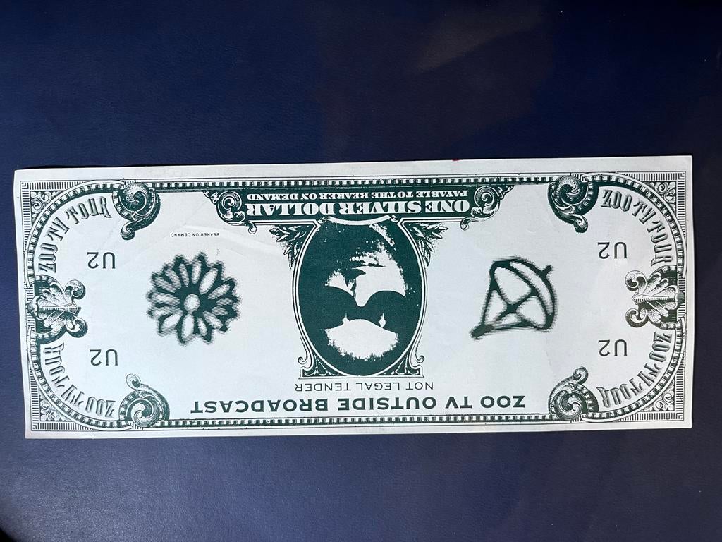 U2 Zoo TV Tour One Silver Dollar - Collectors Item, Verzamelen, Verzenden, Zo goed als nieuw, Overige typen