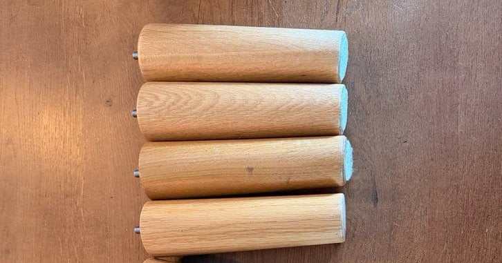 Set van 4 houten bedpoten, zo goed als nieuw, Ophalen, Tafelpoot, Minder dan 50 cm, Zo goed als nieuw