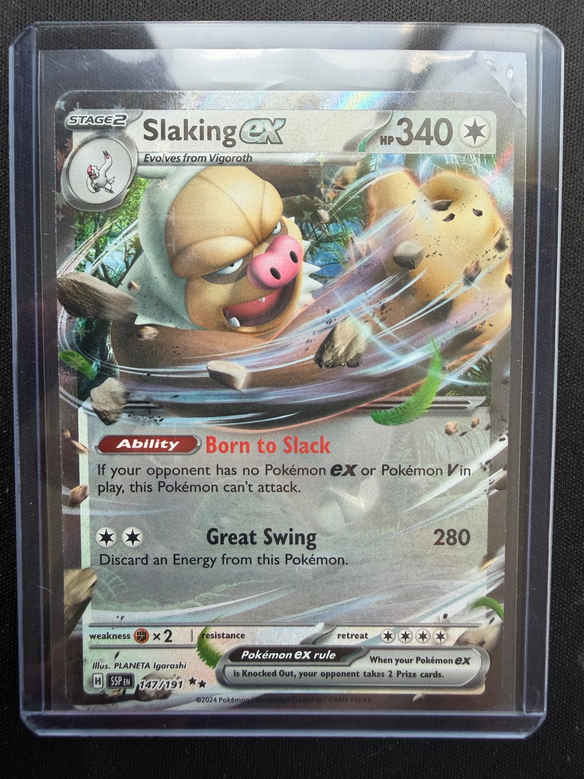 Slaking ex 147/191, Ophalen of Verzenden, Zo goed als nieuw, Losse kaart, Foil