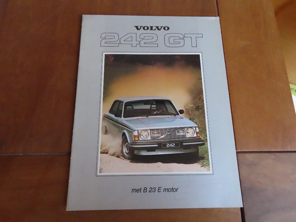 Folder Volvo 242 GT met B 23 E motor  1979, Volvo, Zo goed als nieuw, Volvo, Ophalen of Verzenden