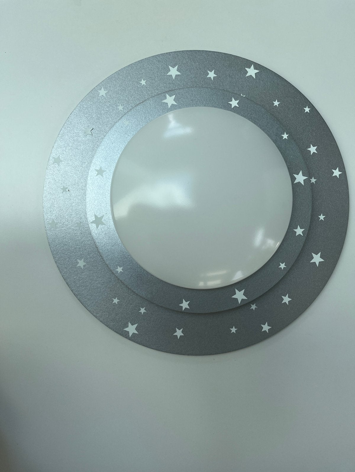 Leuke plafondlamp met sterren voor kinderkamer, Kunststof, Zo goed als nieuw, Plafondlamp, Grijs