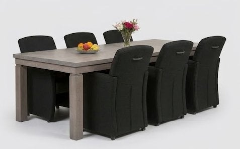 Eettafel met 6 stoelen, Ophalen, Gebruikt, 200 cm of meer, Vijf personen of meer