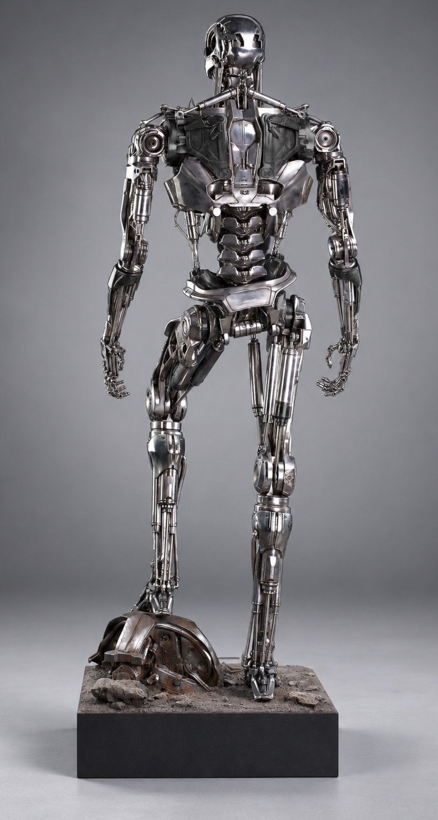 “UNIEK 1/1 Terminator Genisys T-800 198 cm Volledig RVS 1:1, Ophalen