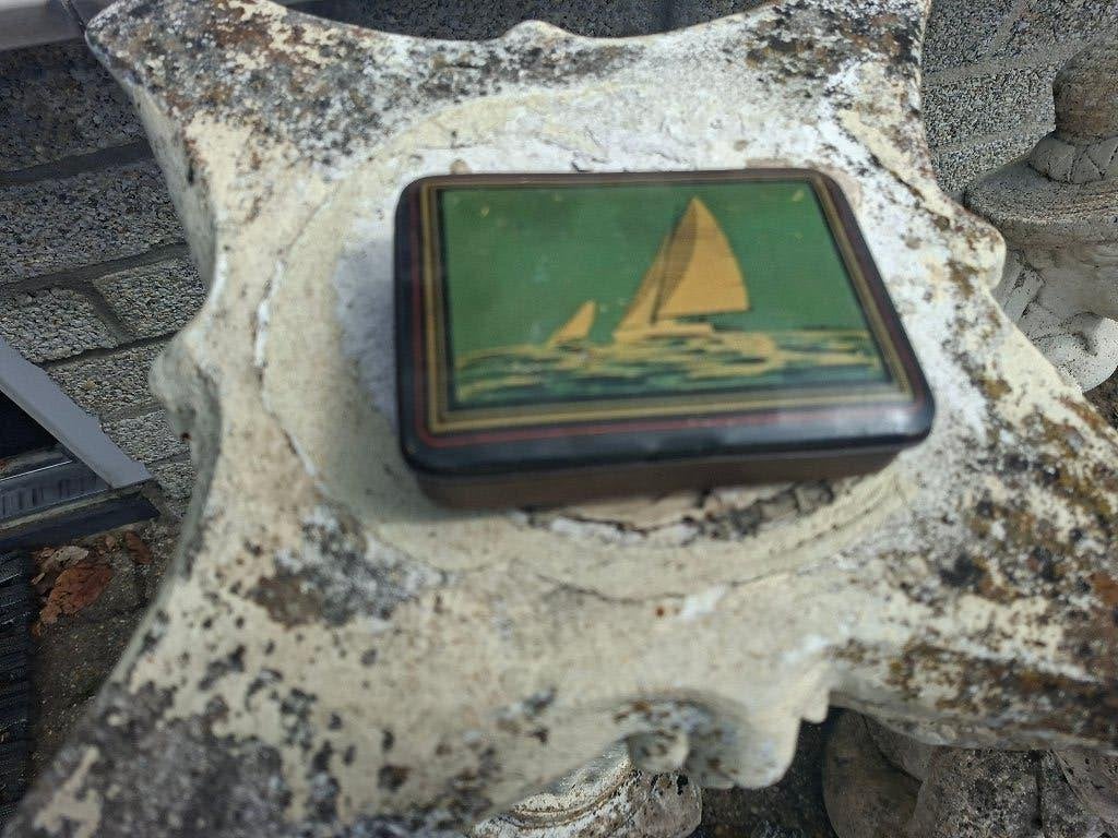 oud blik met boot van roode ster tabak, Ophalen of Verzenden, Gebruikt, Overige