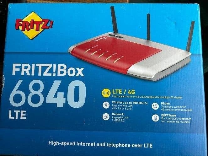 ☎️ AVM FritzBox 6840LTE 6840 4G Gigabit Modem Fritz!box ☎️, Computers en Software, Routers en Modems, Nieuw, Router met modem