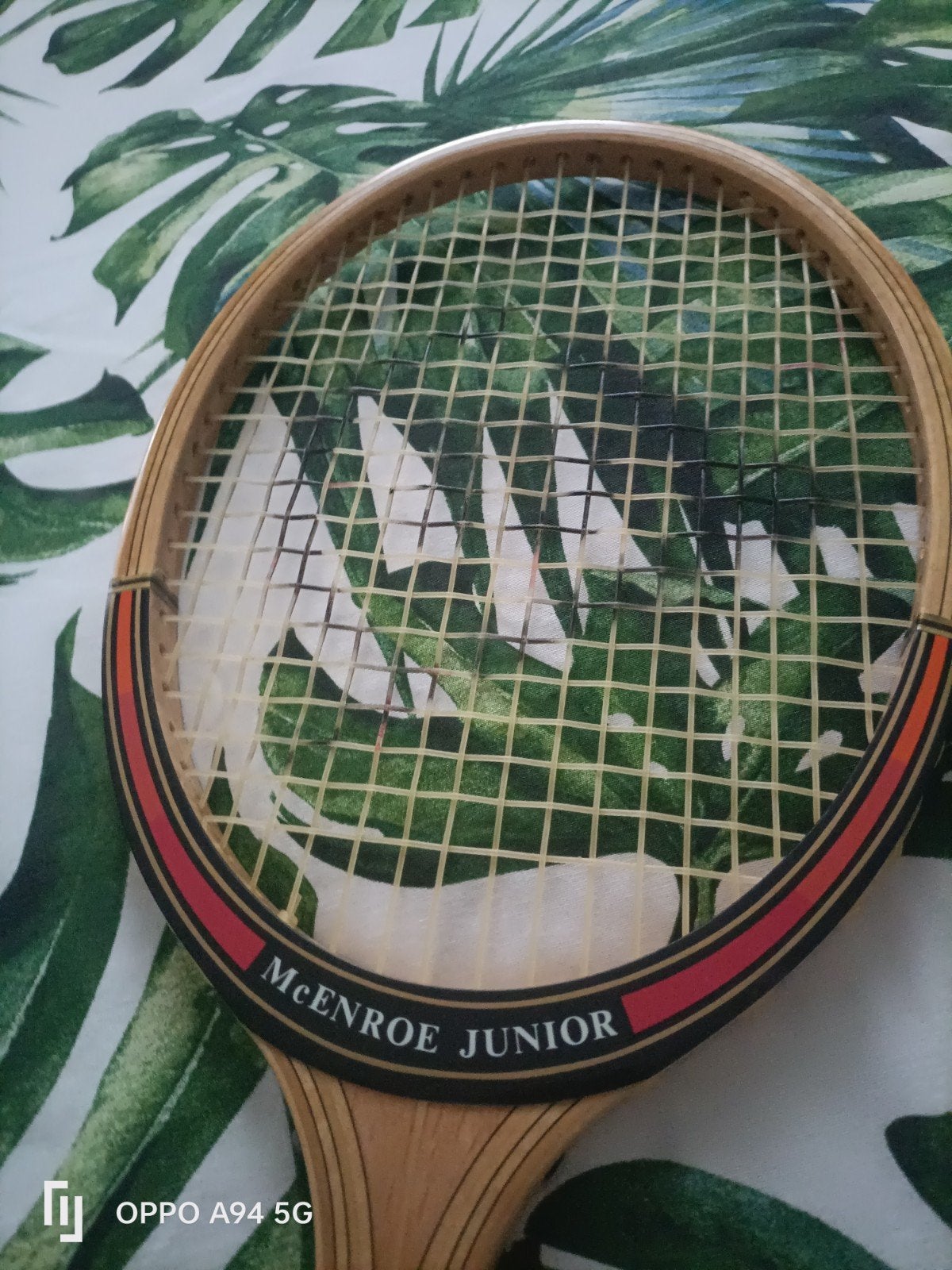 Vintage Dunlop McEnroe Junior tennisracket met hoes, Ophalen of Verzenden, Gebruikt, Racket, Dunlop