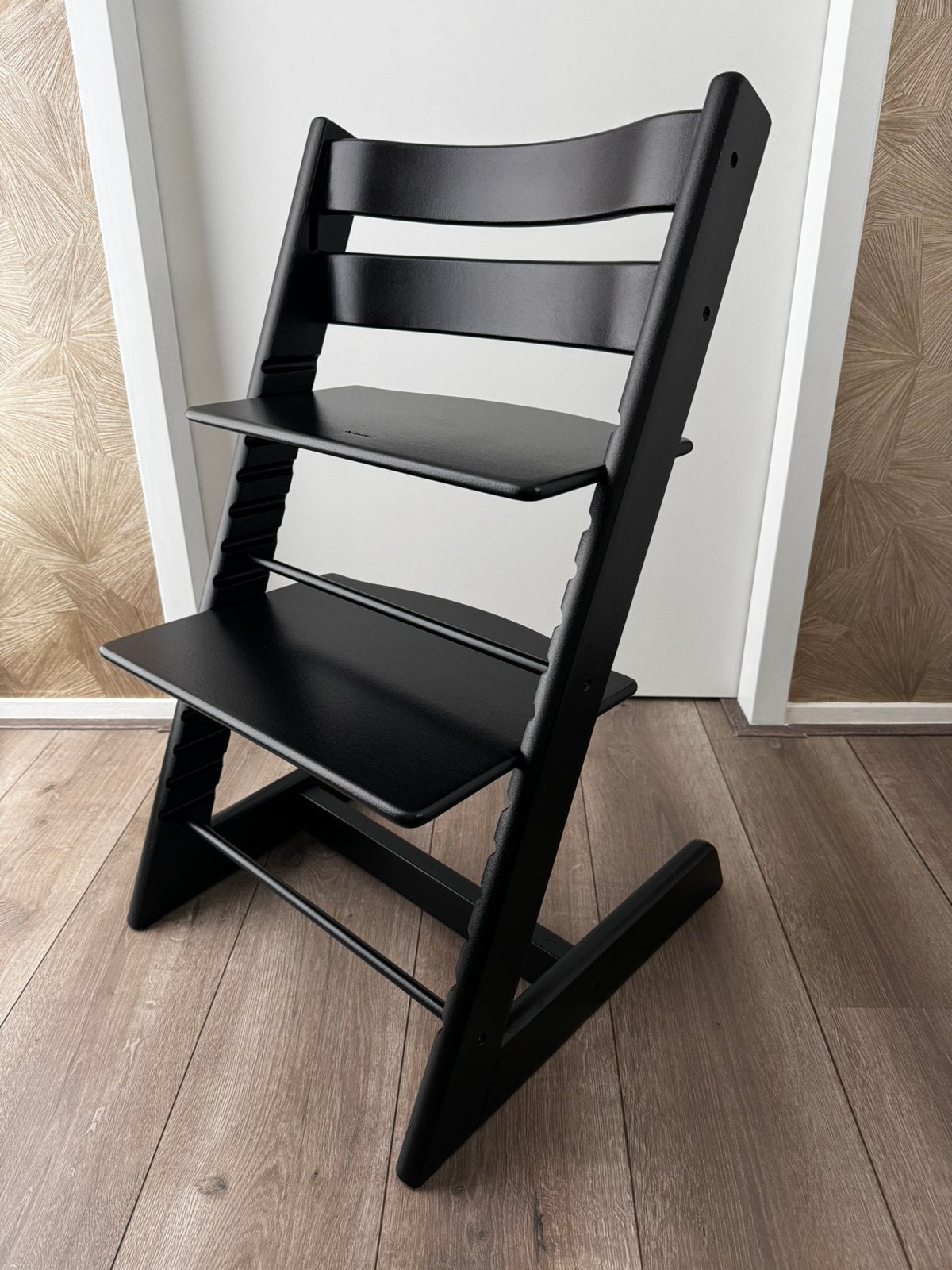 Stokke Tripp Trapp stoel zwart, Ophalen, Gebruikt, Meegroeistoel