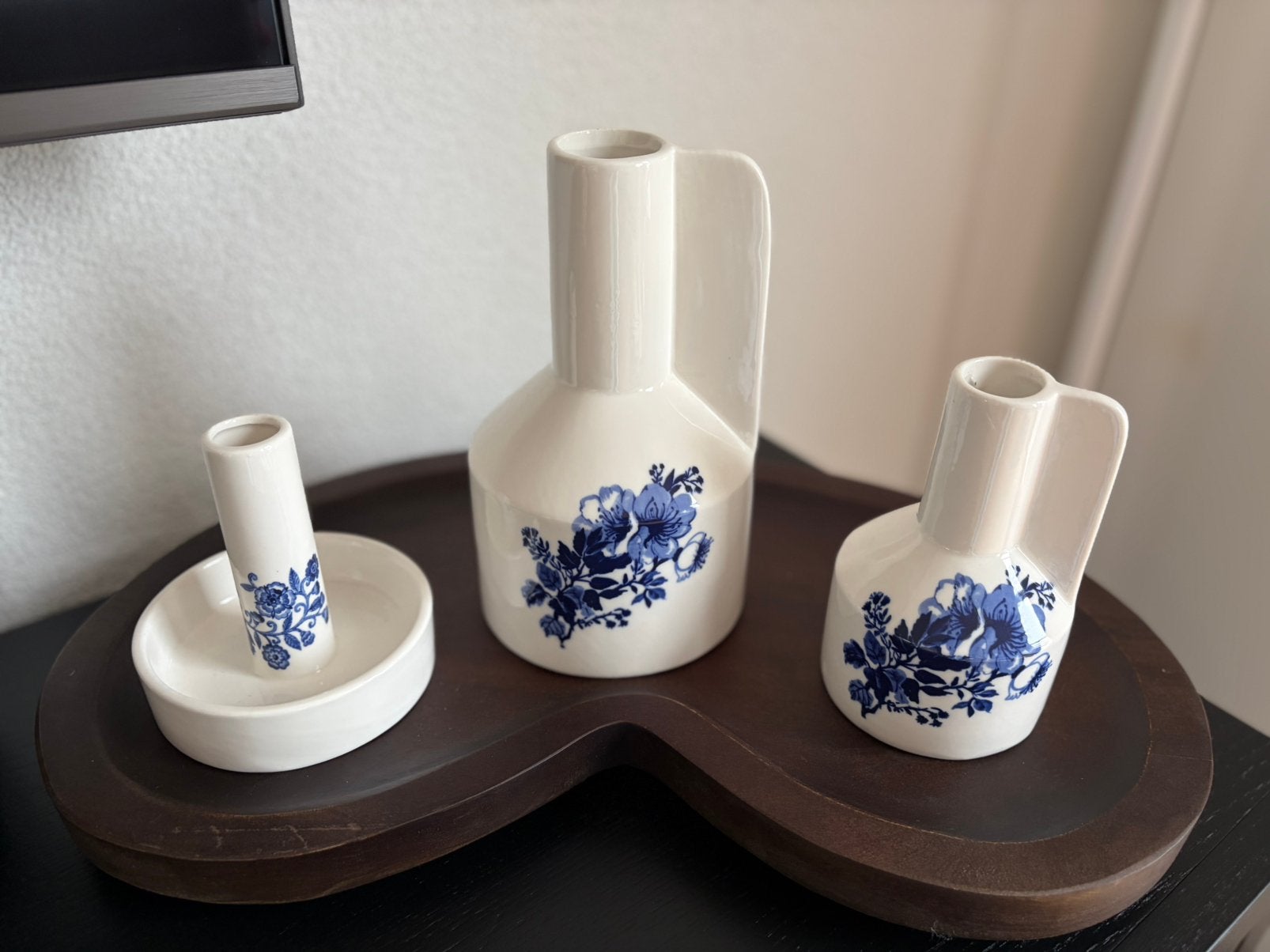 Delfts blauw thema vaasjes of kandelaar, Huis en Inrichting, Ophalen of Verzenden, Zo goed als nieuw, Blauw, Steen/keramiek
