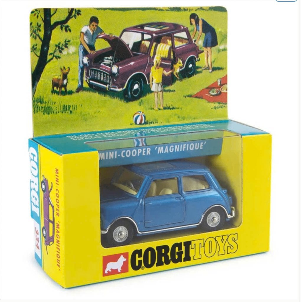 BMC Mini Magnifique BLAUW schaal 1/41 CORGI NEW ref. 334, Verzenden, Nieuw, Auto, Corgi