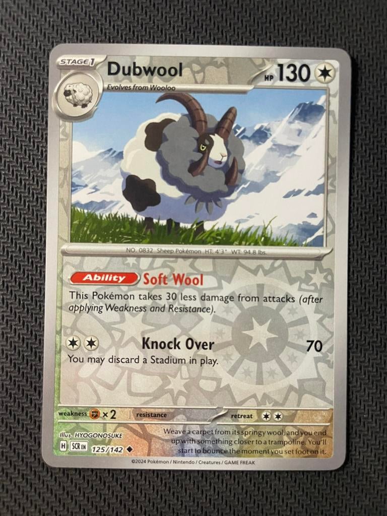 Dubwool 125/142 Reverse Holo Stellar Crown Packfresh, Ophalen of Verzenden