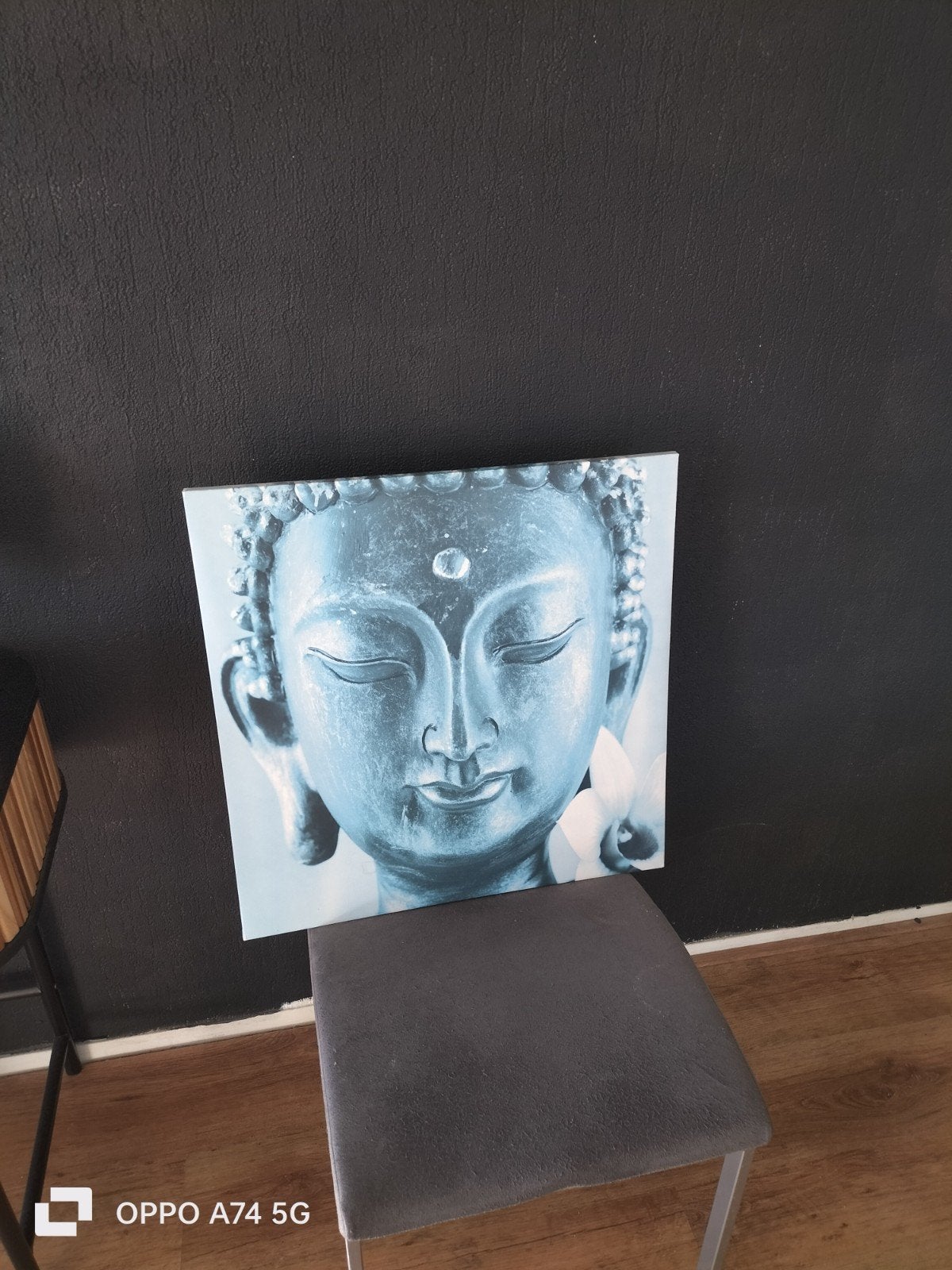 Boeddha schilderij op canvas - rustgevende decoratie, Ophalen of Verzenden