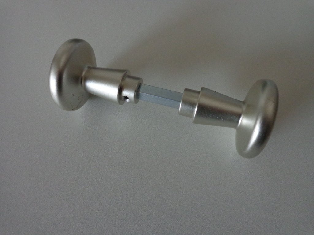 Deurkruk met ronde knoppen 55 mm doorsnee, Doe-het-zelf en Verbouw, Ophalen of Verzenden, Rvs, Klink of Kruk