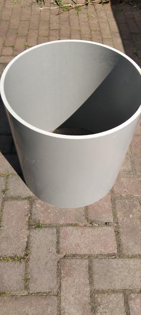 Ronde pvc buis diameter 400  "plantenbak" grijs - 40 cm lang, Tuin en Terras, Bloembakken en Plantenbakken, Kunststof, Gebruikt