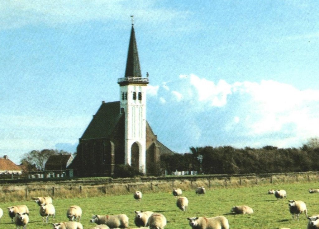 988240 Texel 80+ Kerkje Den Hoorn mooie zegel Hafid Bouazza, Ophalen of Verzenden, 1980 tot heden, Gelopen, Zeeland