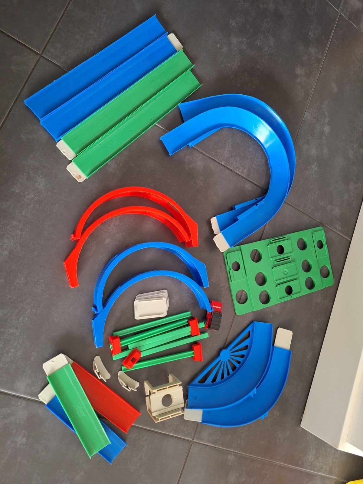 Vintage racebaan met brandweerauto, Kinderen en Baby's, Overige merken, Zelf te bouwen, Ophalen of Verzenden, Overige aandrijving