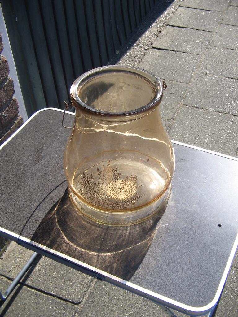 hengsel vaas, Overige kleuren, Ophalen of Verzenden, Minder dan 50 cm, Glas