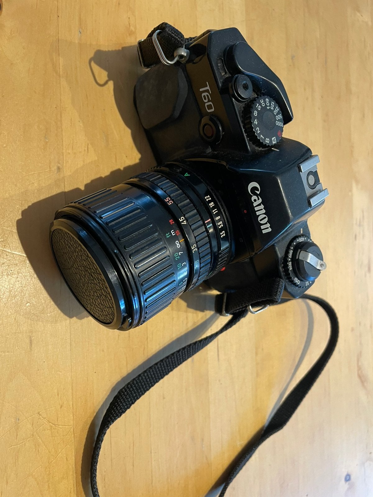 Canon T60 met 2 objectieven, Ophalen of Verzenden, Gebruikt, Spiegelreflex, Canon
