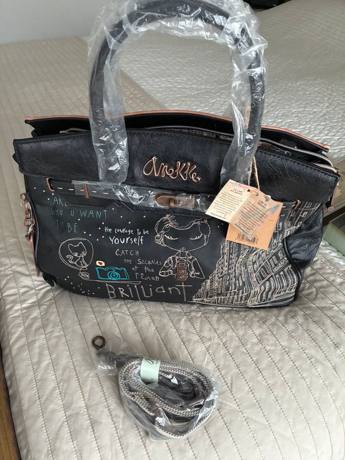 Anekke tas +portemonnee, Ophalen of Verzenden, Nieuw, Zwart, Handtas