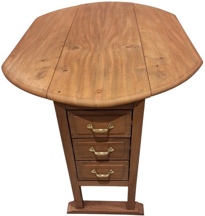 mahonie klaptafel met 6 laden., Ophalen