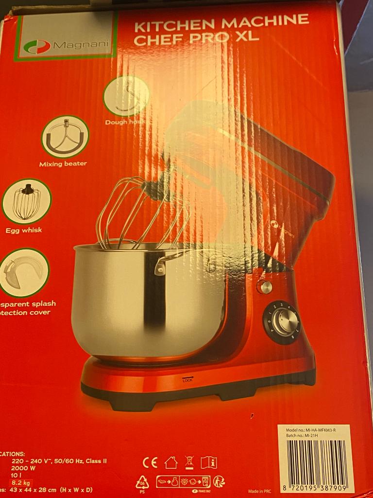 Keukenmachine chef pro xl, Witgoed en Apparatuur, Keukenmixers, 4 liter of meer, Ophalen of Verzenden, Nieuw, 3 snelheden of meer