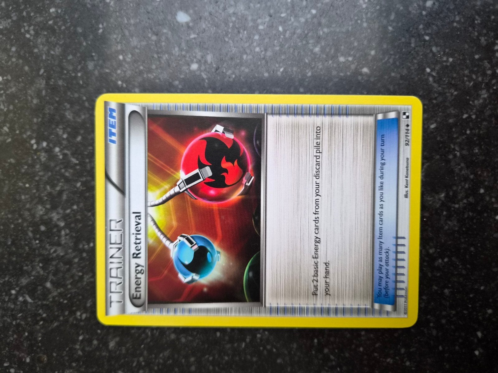 Pokemon Energy Retrieval Trainer 2011 uitstekende staat, Ophalen of Verzenden, Zo goed als nieuw, Losse kaart