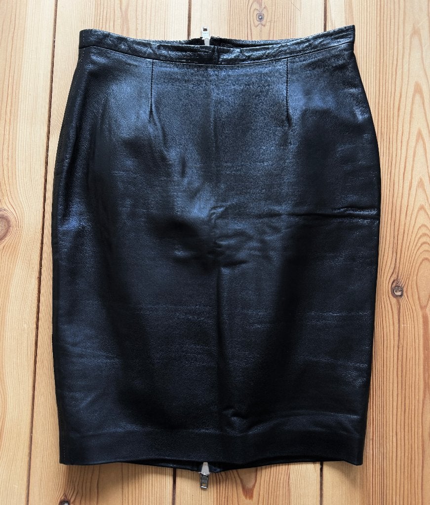 NIKKIE leren rok - zwart leer - Small / maat 36, Zwart, Ophalen of Verzenden, Zo goed als nieuw, Nikkie