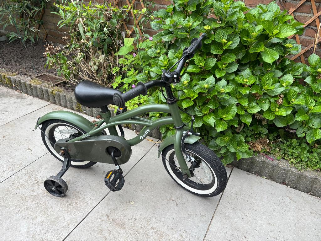 Super stoer 12 inch fietsje met zijwieltjes, Ophalen, Terugtraprem, Zijwieltjes, Gebruikt