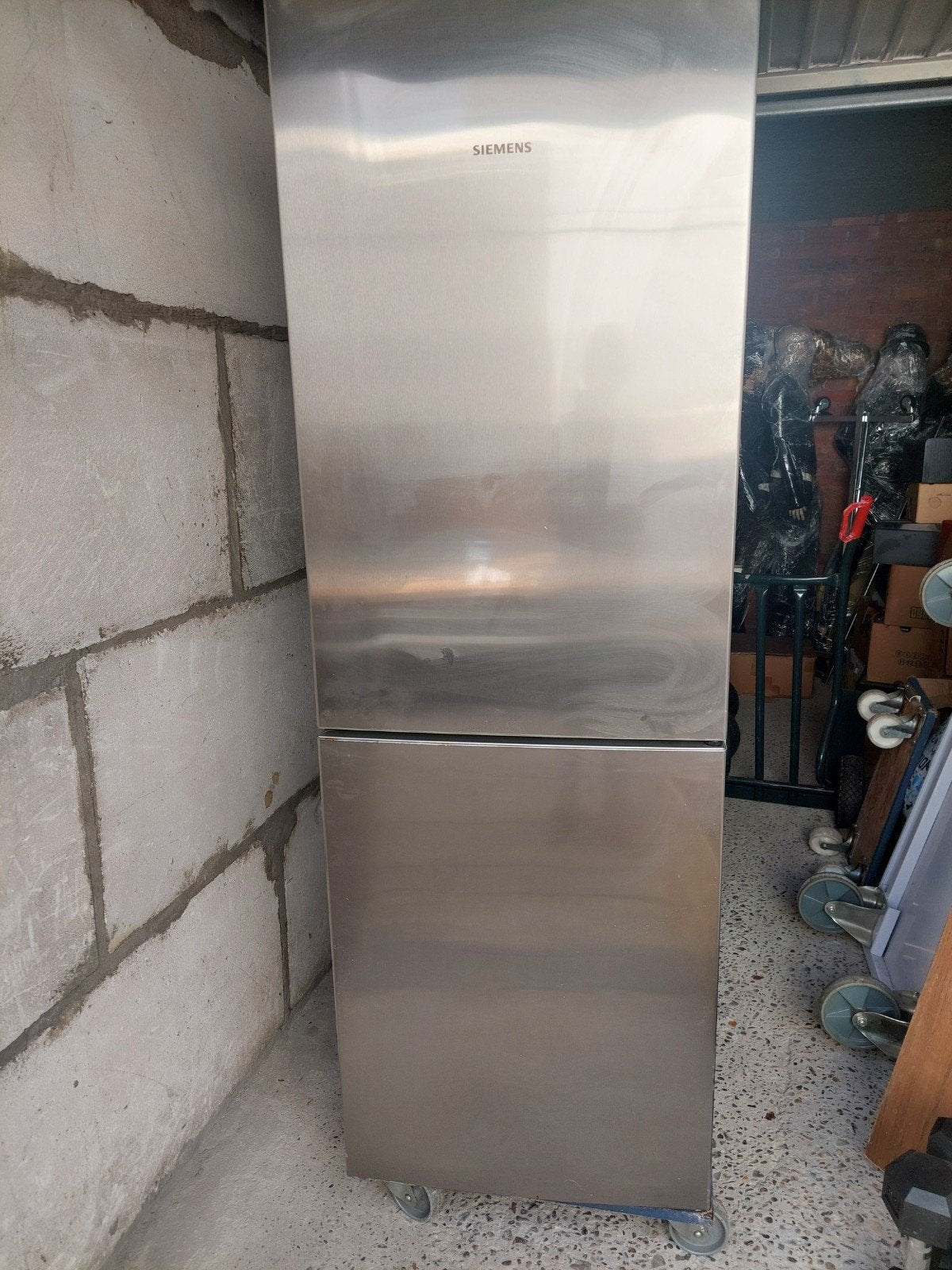 Siemens Koel-vriescombinatie - RVS - Goede staat, Gebruikt, 200 liter of meer, 60 cm of meer, Met aparte vriezer